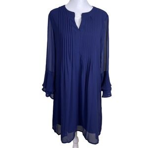 Belongsci Woman's Dress Size S Blue Boho Bohemian Dark Feminine Forrest Fairy‎
